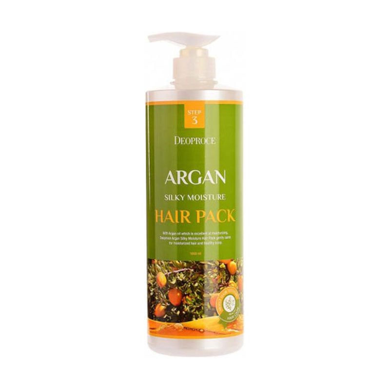 Уцінка! Зволожувальна маска для волосся Deoproce Argan Silky Moisture Hair Pack для пошкодженого волосся, 1 л